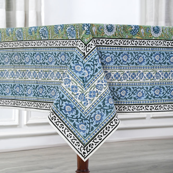 Asparagus Green Gadd Tablecloth Product Image 1 - Handblock printed