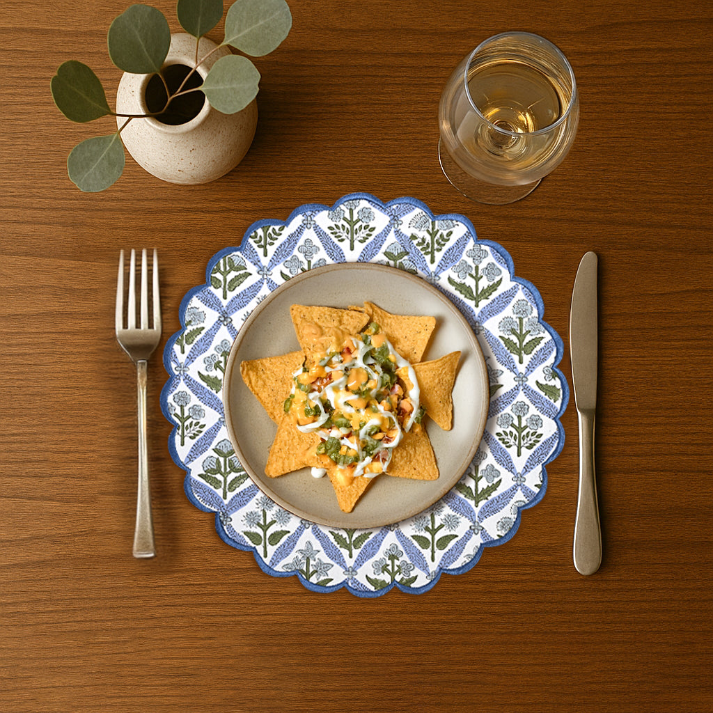 Light Steel Blue Round Placemat