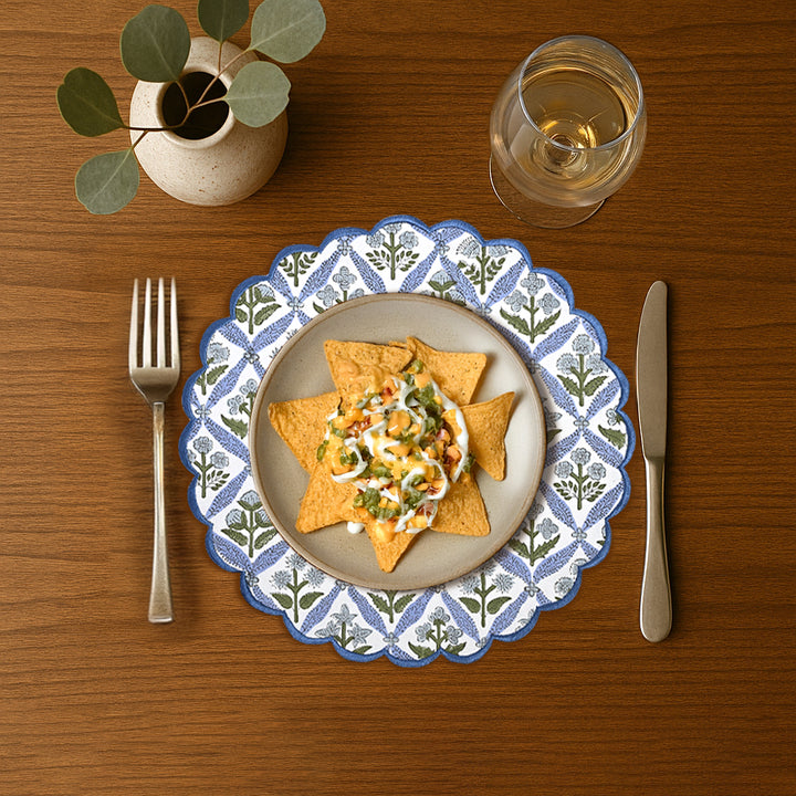 Light Steel Blue Round Placemat