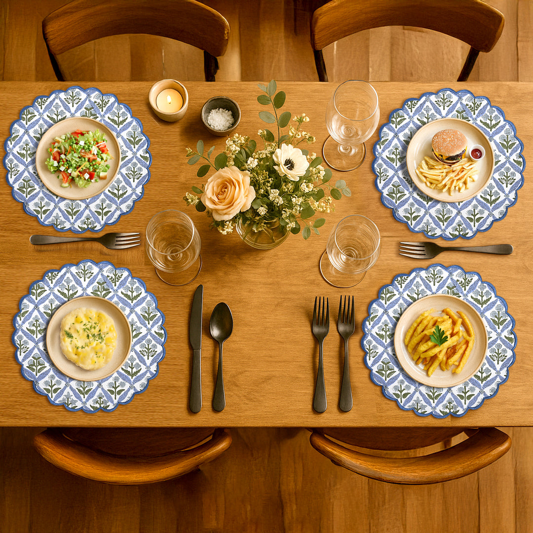 Light Steel Blue Round Placemat