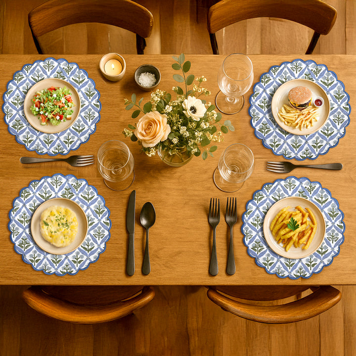 Light Steel Blue Round Placemat