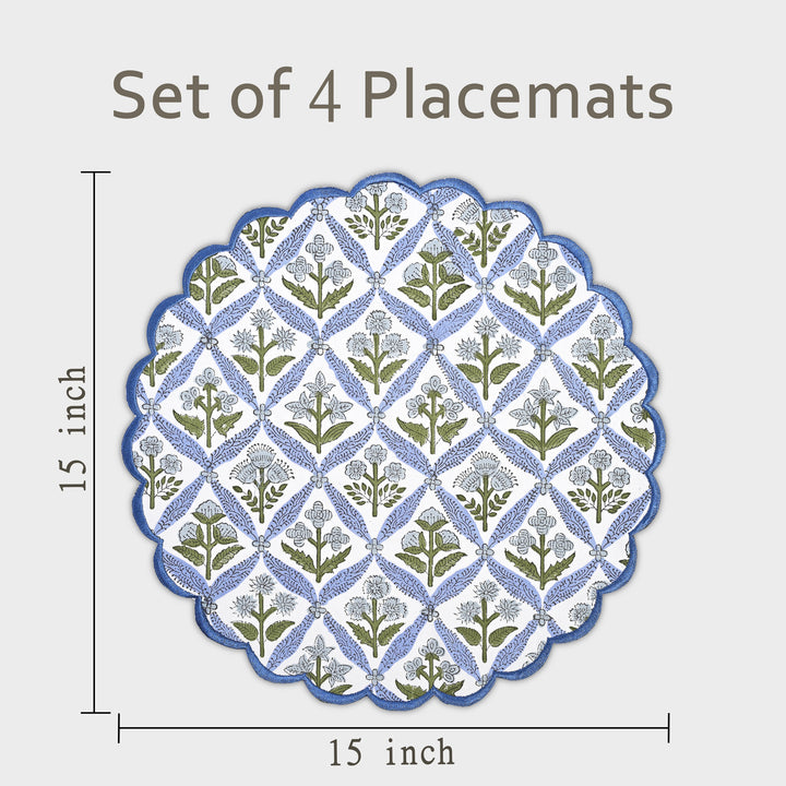 Light Steel Blue Round Placemat