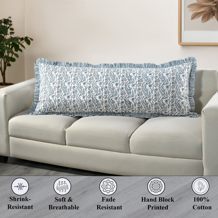 Baby Blue Eyes Ruffle 20x54 Inches Body Pillow Cover