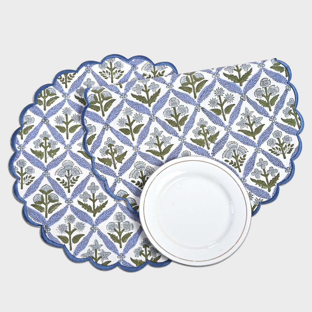 Light Steel Blue Round Placemat