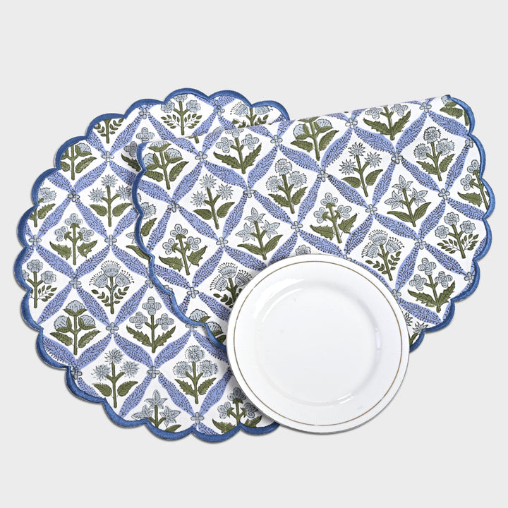 Light Steel Blue Round Placemat