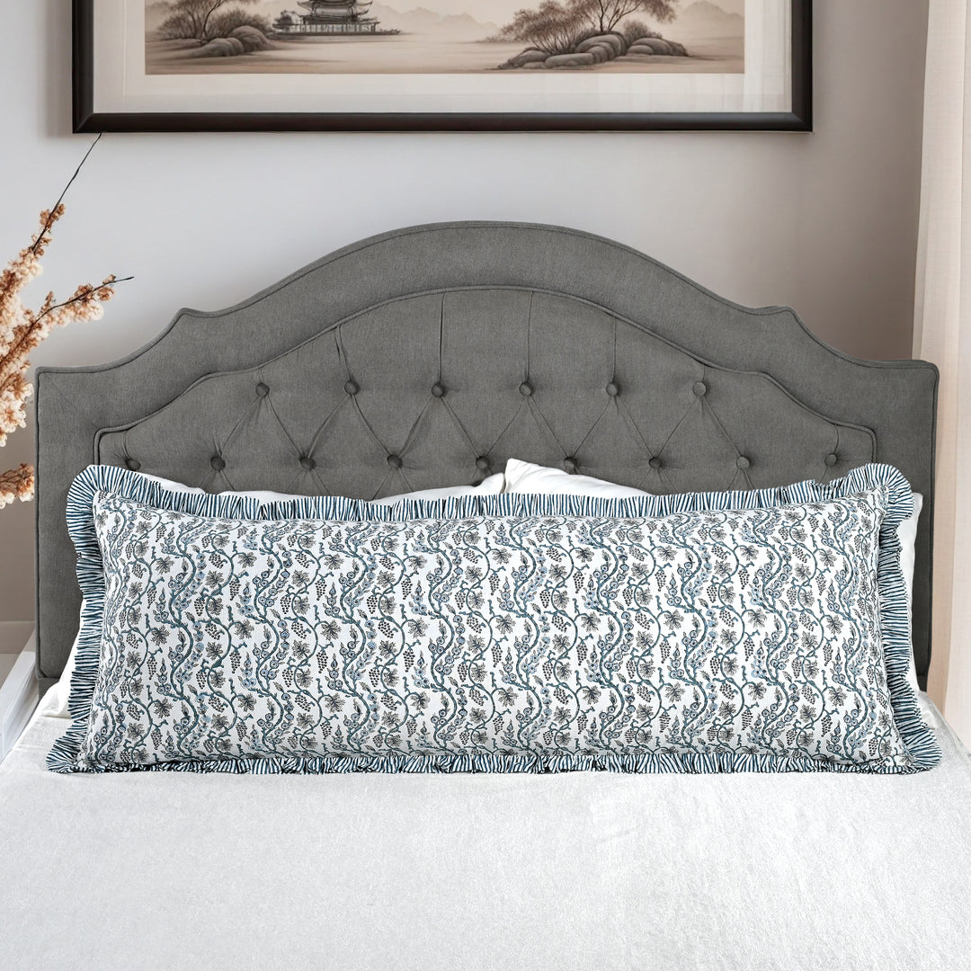 Baby Blue Eyes Ruffle 20x54 Inches Body Pillow Cover