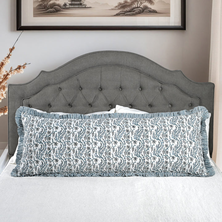 Baby Blue Eyes Ruffle 20x54 Inches Body Pillow Cover