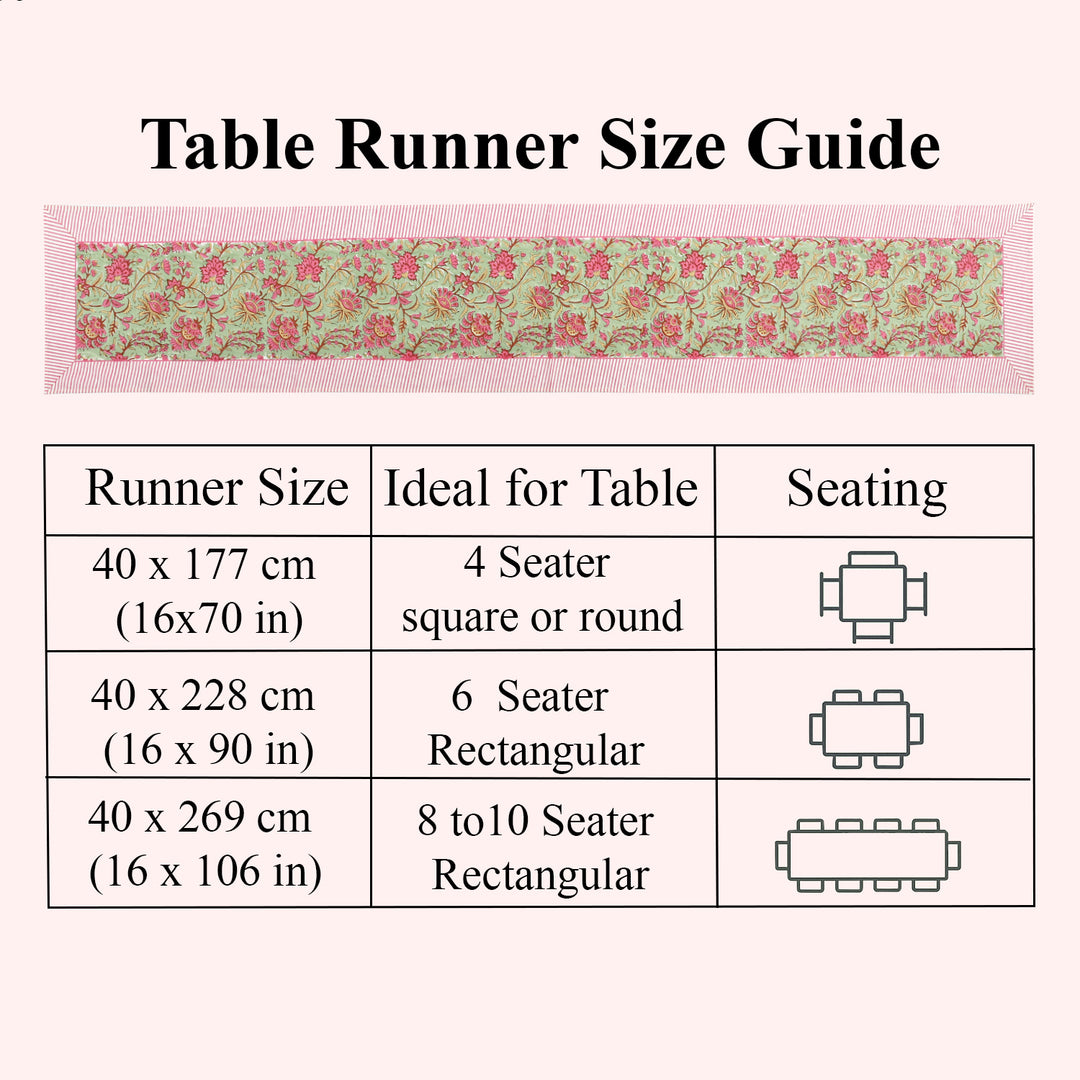 Pistachio Green Table Runner