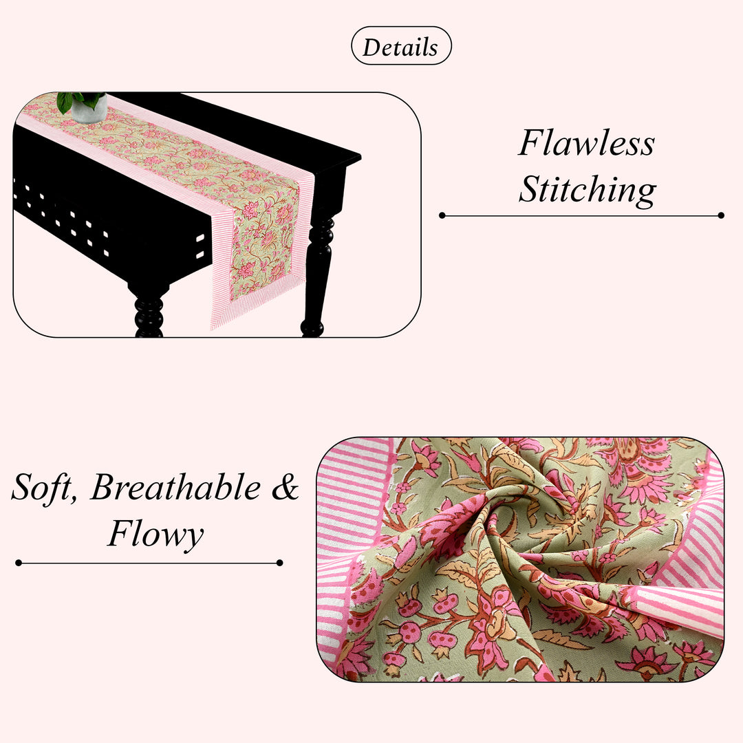 Pistachio Green Table Runner