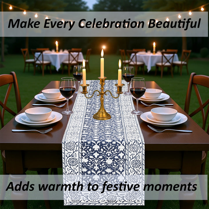 Prussian Blue Table Runner
