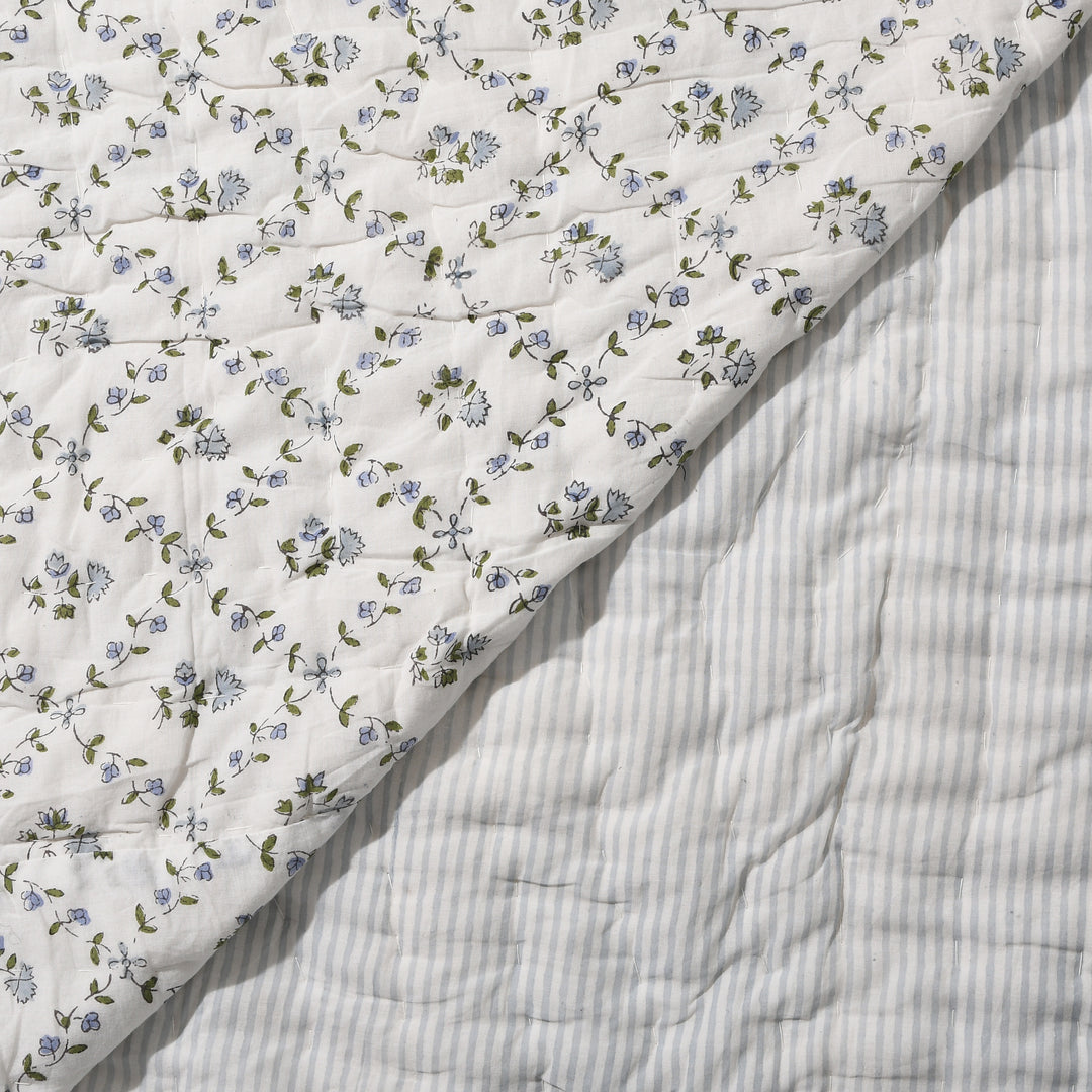 Powder Blue Cotton Quilt