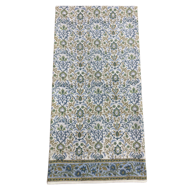 Indigo Floral Tablecloth