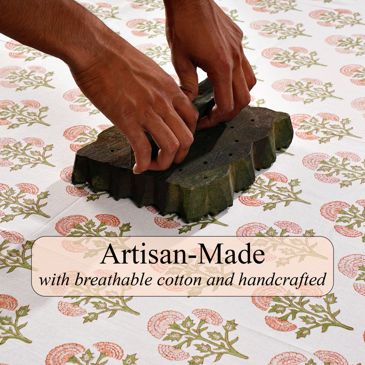 Mughal Buta Peach Table Runner