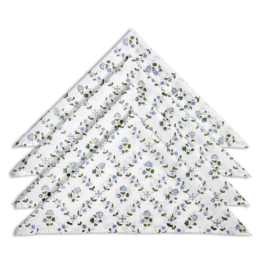 Powder Blue Printed Napkins