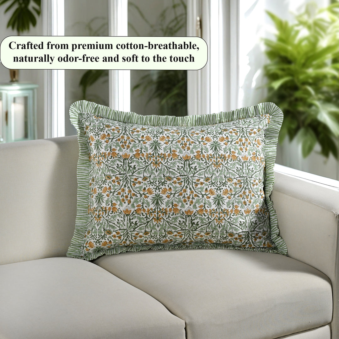 Goldenrod Yellow Ruffle 20x26 Inches Sham Pillow Cover Product Image 4