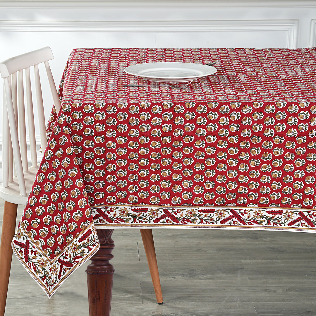 Chocolate Cosmos Red Tablecloth