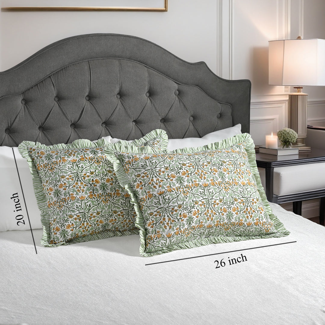 Goldenrod Yellow Ruffle 20x26 Inches Sham Pillow Cover Product Image 3