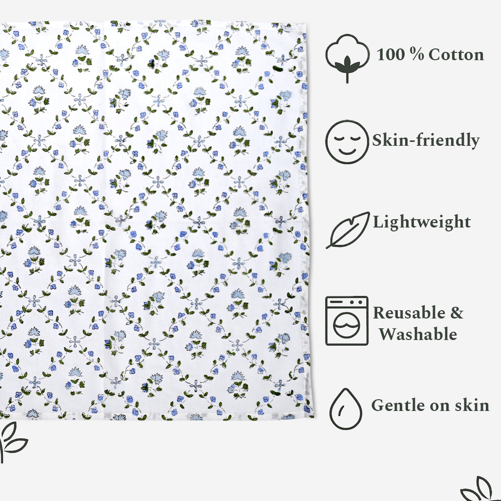 Powder Blue Printed Napkins