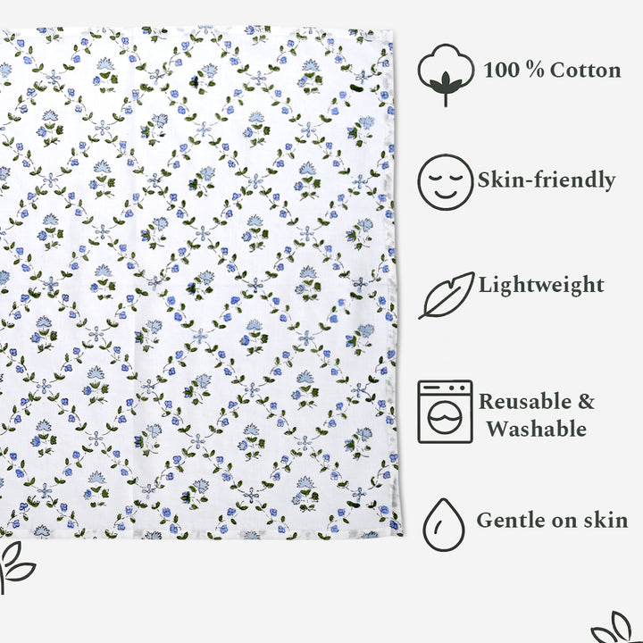 Powder Blue Printed Napkins