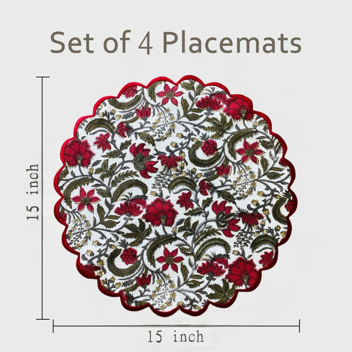Prune Red, Army Green Placemat