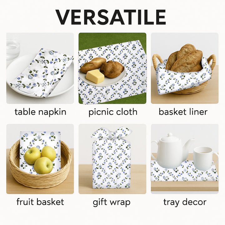 Powder Blue Printed Napkins