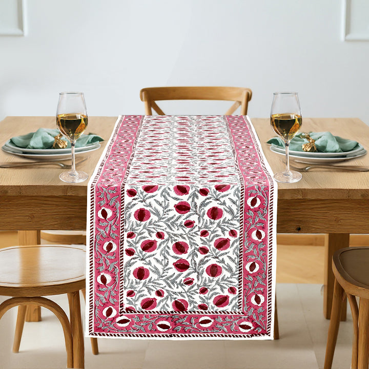 Sangria Red & Cerise Pink Table Runner