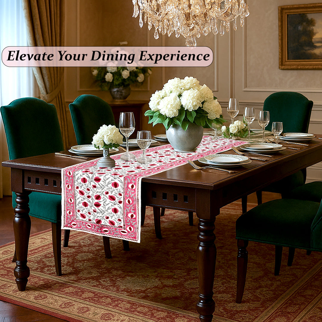 Sangria Red & Cerise Pink Table Runner