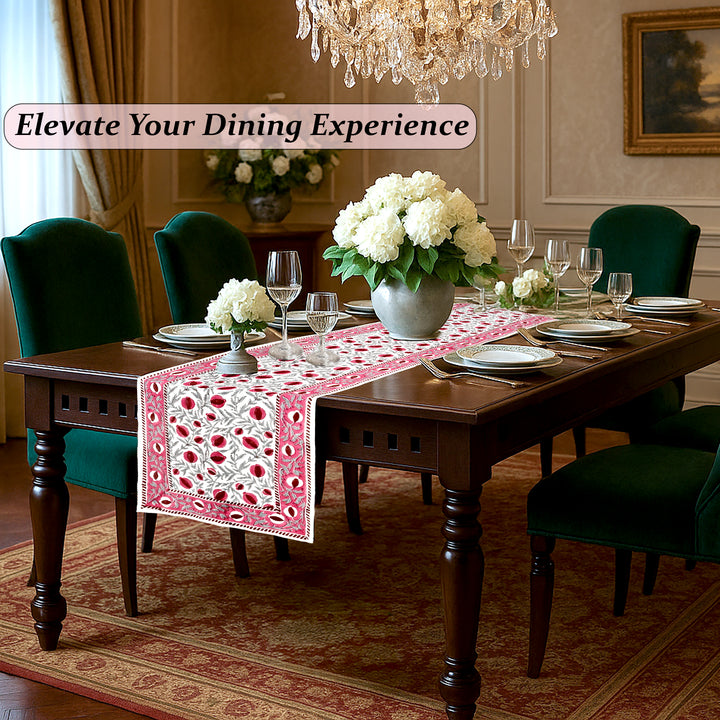 Sangria Red & Cerise Pink Table Runner