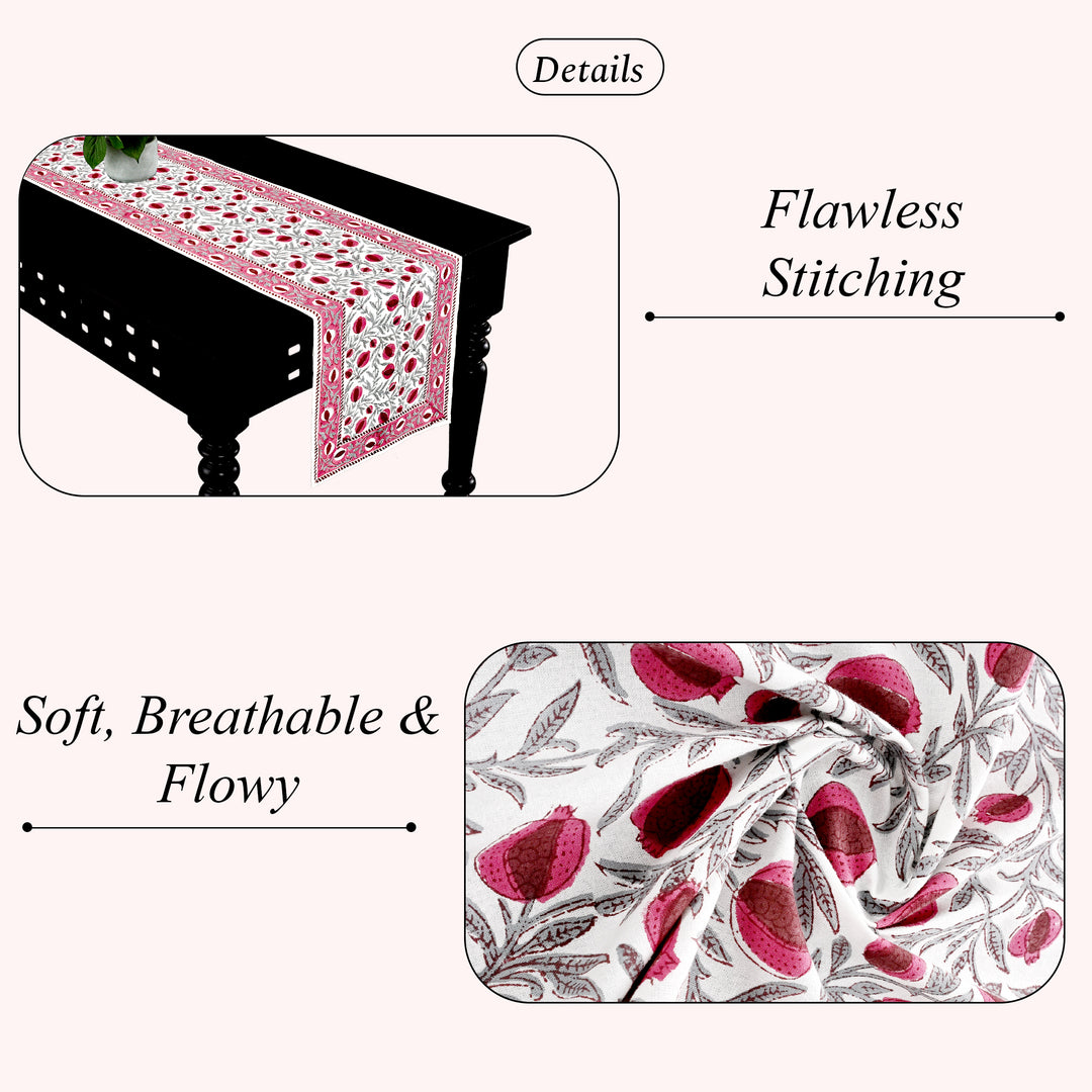Sangria Red & Cerise Pink Table Runner