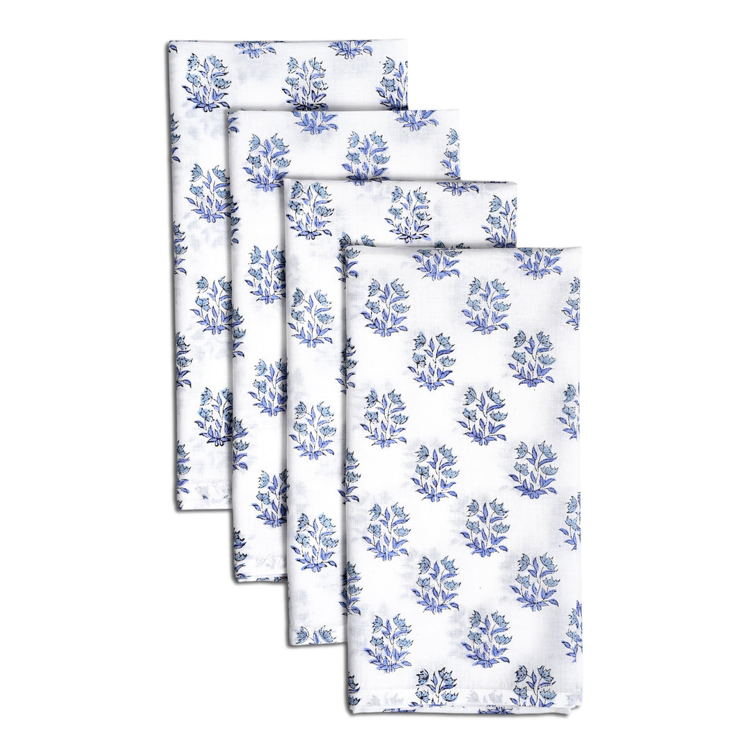 Block Print Sky and Beau Blue Napkins Product Image 5