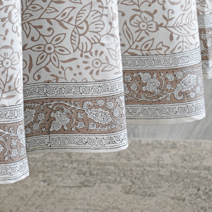 Taupe Jaal Round Tablecloth