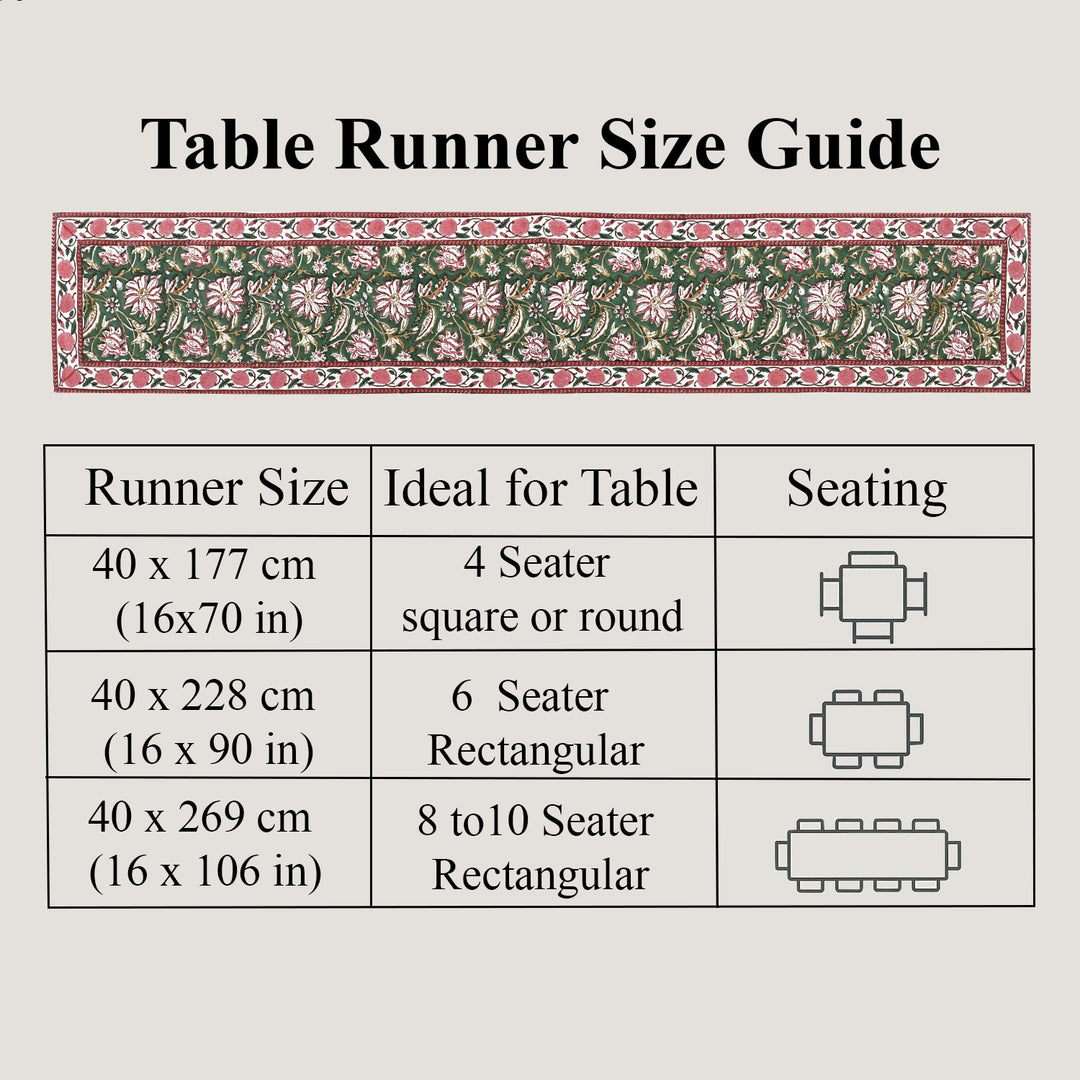 Viridian Green Table Runner