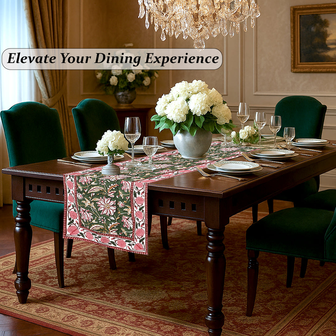 Viridian Green Table Runner