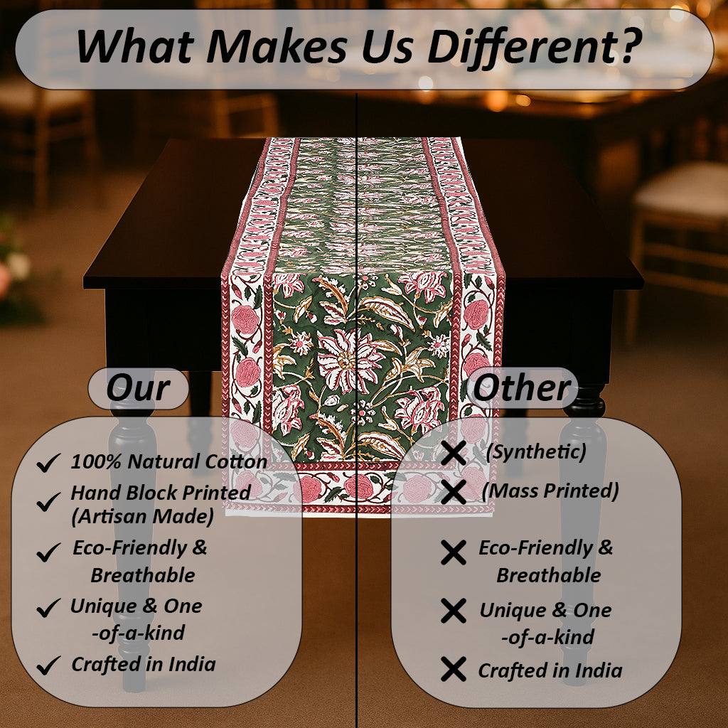Viridian Green Table Runner