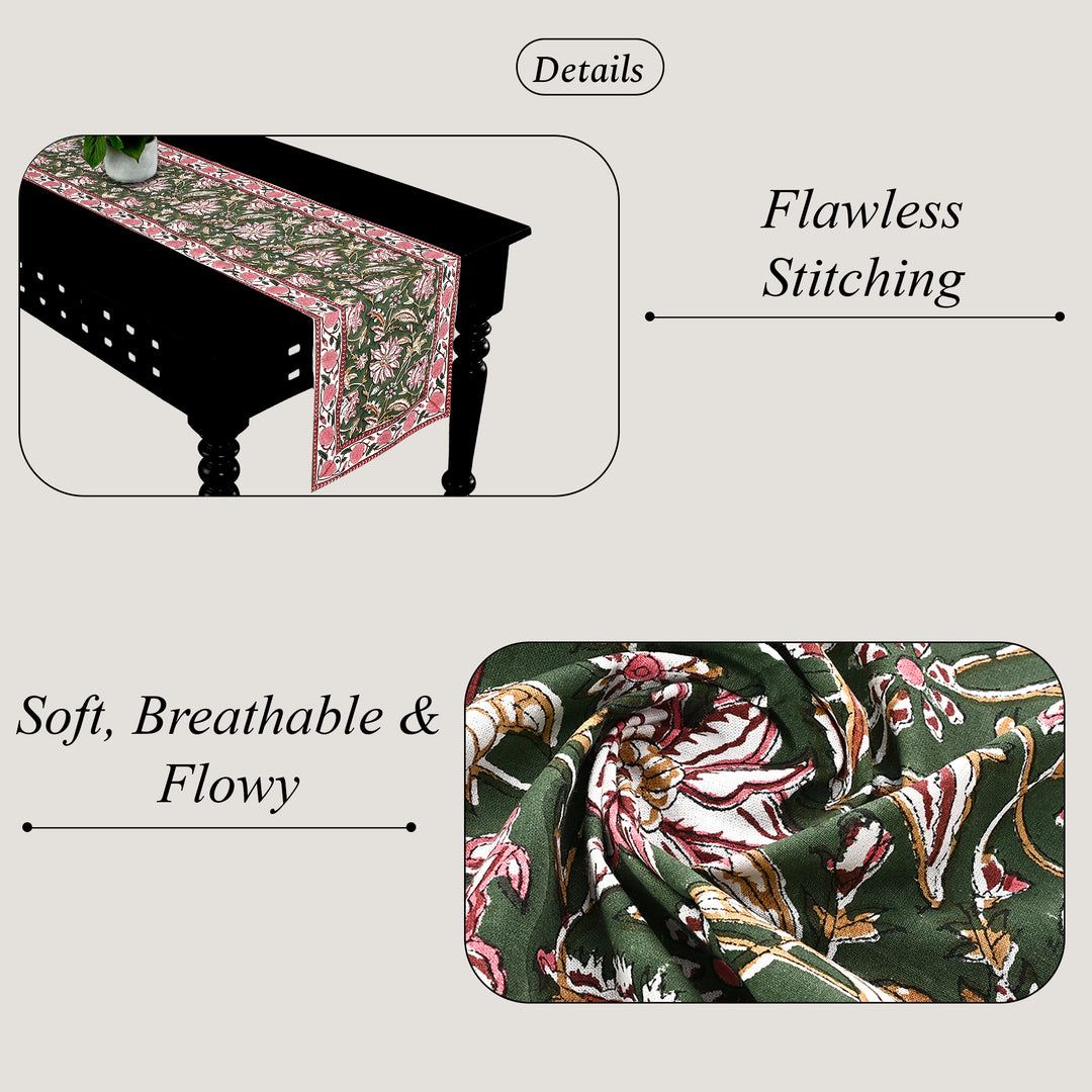 Viridian Green Table Runner