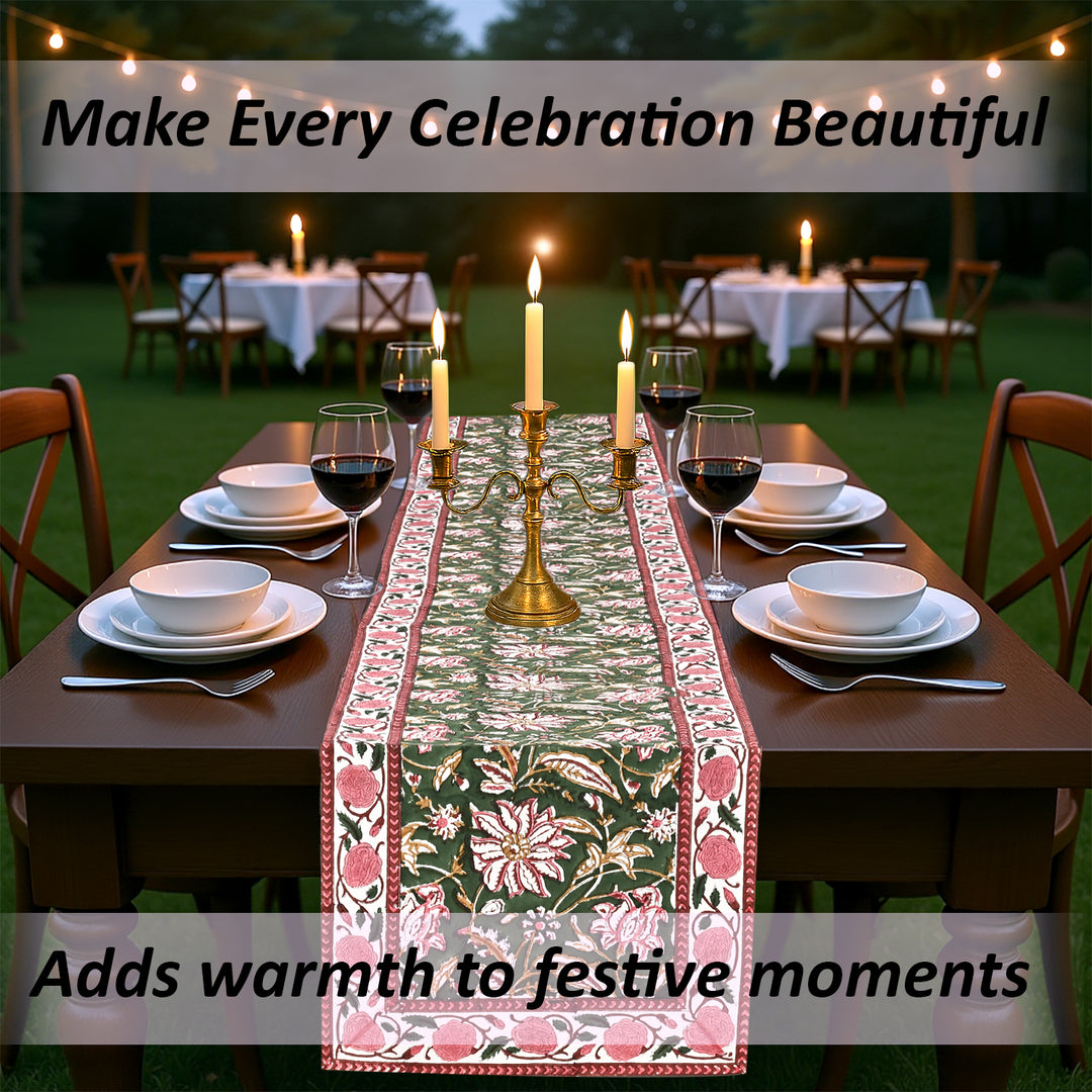 Viridian Green Table Runner