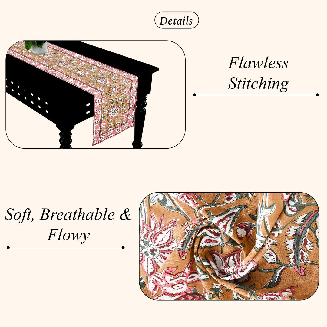 Biscotti Yellow Table Runner