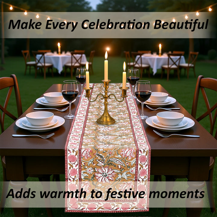 Biscotti Yellow Table Runner
