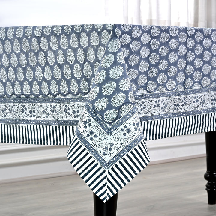 Stonewash Blue Floral Tablecloth Product Image 1