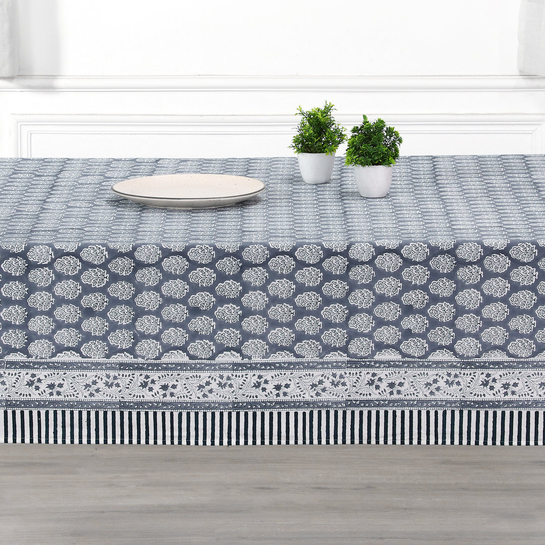 Stonewash Blue Floral Tablecloth Product Image 2