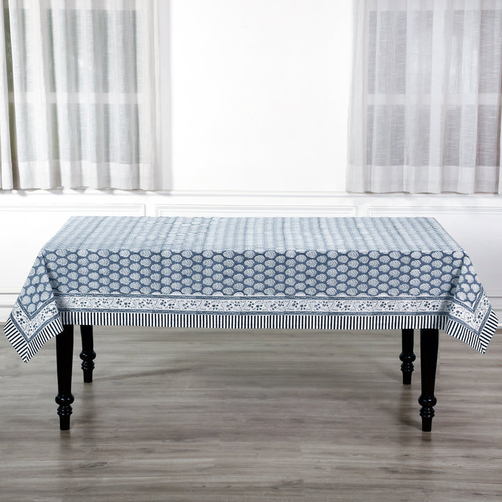 Stonewash Blue Floral Tablecloth Product Image 5