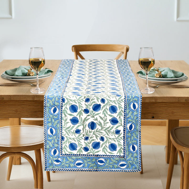 Queen Blue Table Runner