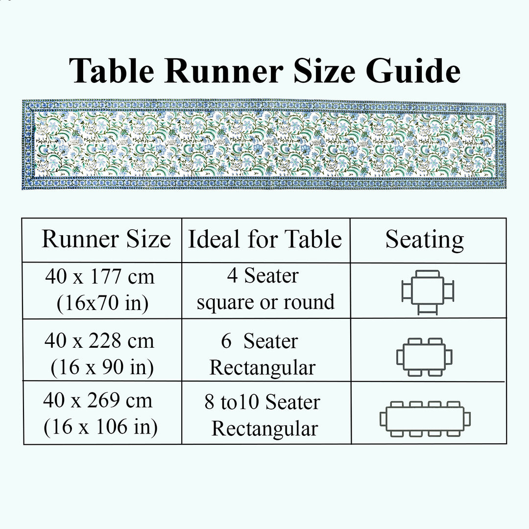 Columbia Blue Table Runner