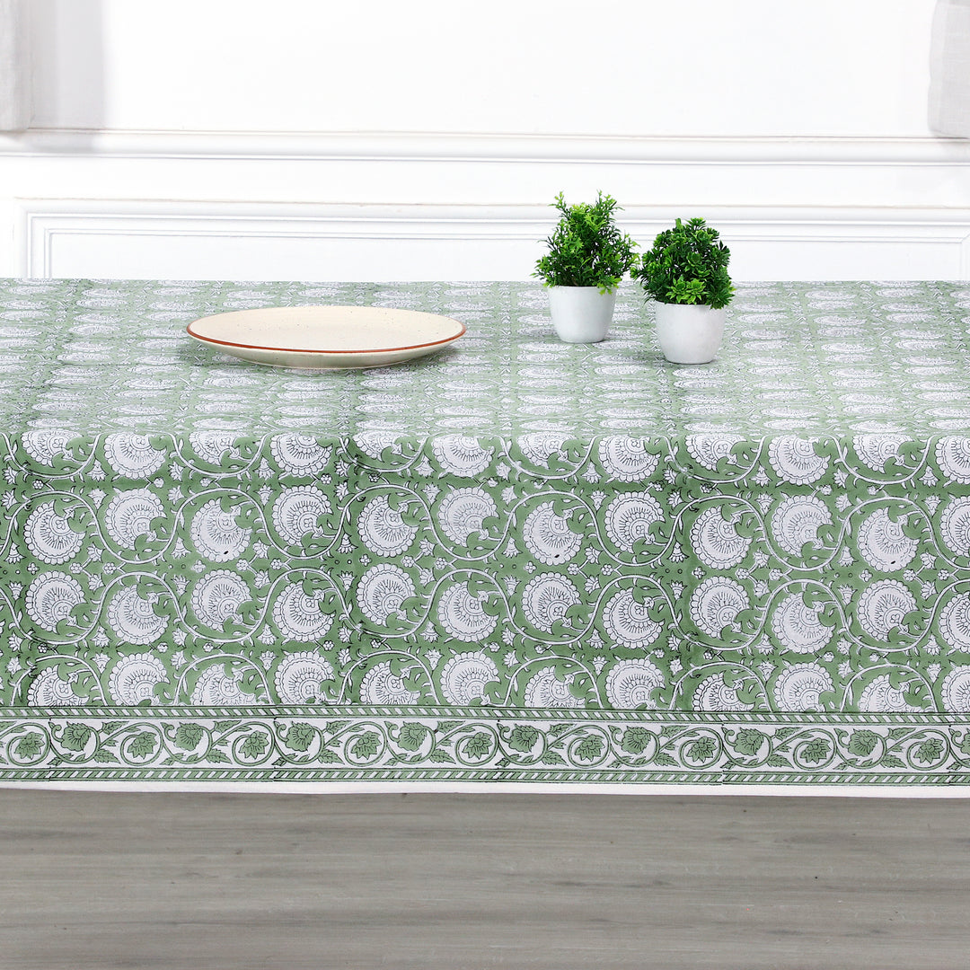 Vintage Green Tablecloth Product Image 2