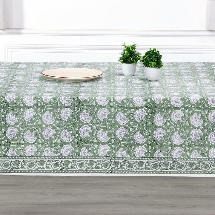 Vintage Green Tablecloth Product Image 2