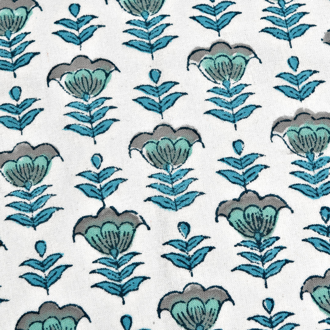Aquamarine Blue Ruffle 12x20 Inches Lumbar Pillow Cover