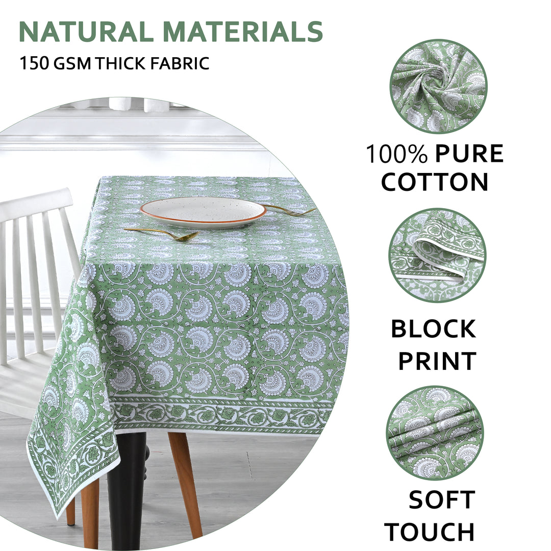 Vintage Green Tablecloth Product Image 6