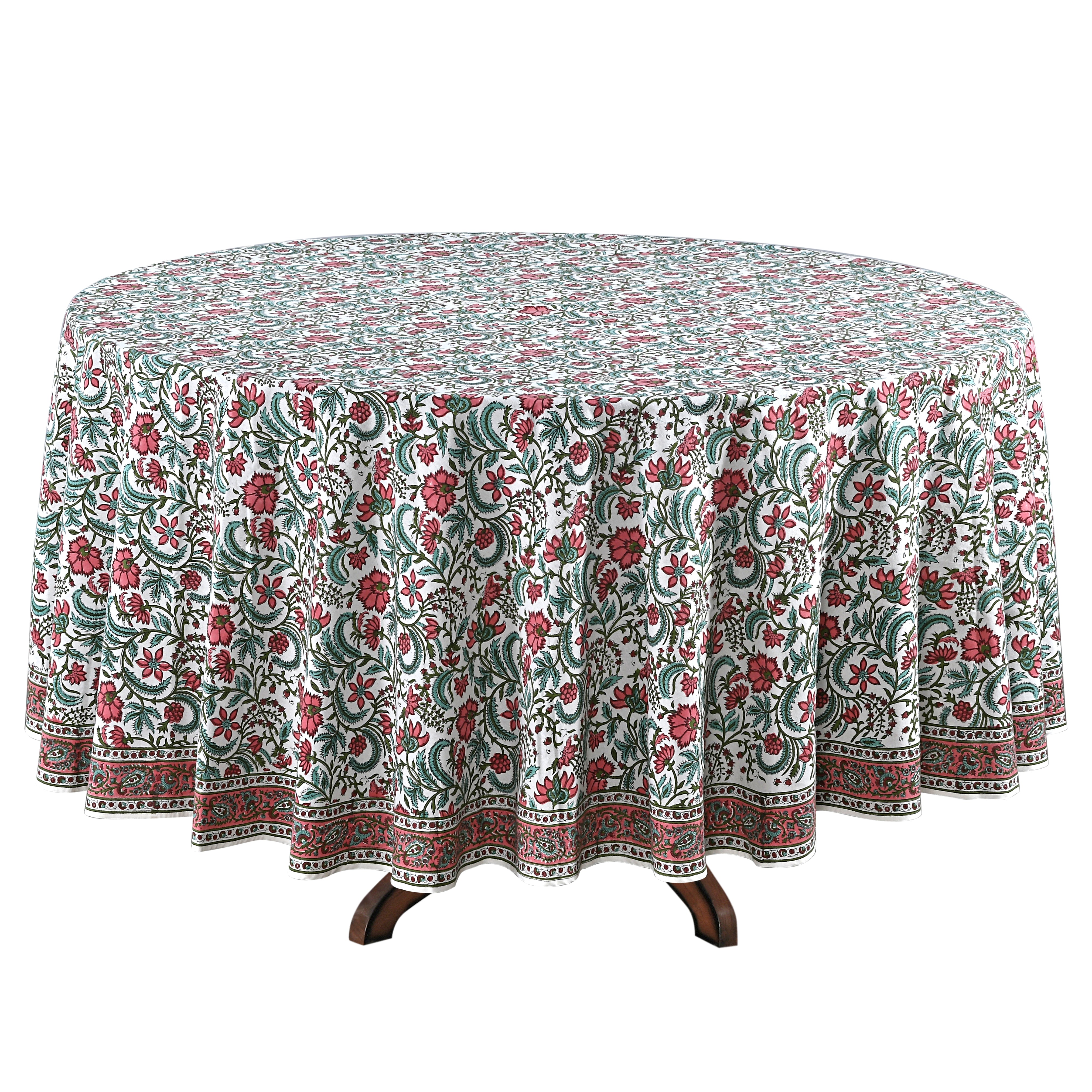 Tulip Pink Round Tablecloth