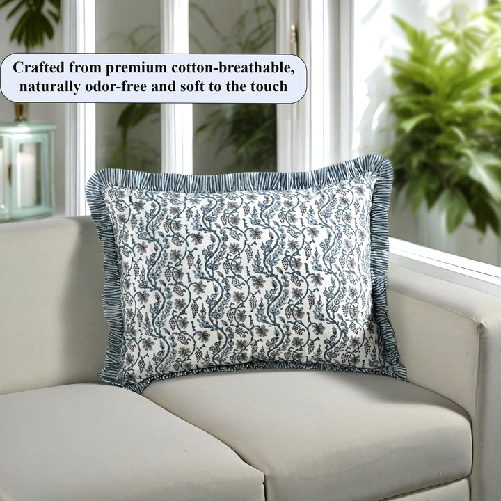 Baby Blue Eyes Ruffle 20x26 Inches Sham Pillow Covers Product Image 4