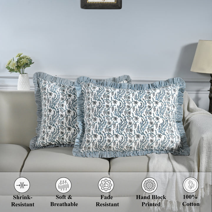 Baby Blue Eyes Ruffle 20x26 Inches Sham Pillow Covers Product Image 7
